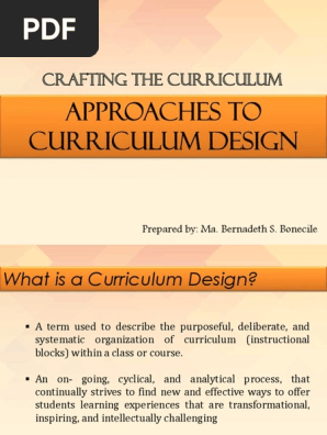 Curriculum Design