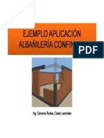 Diseño Albañileria Ejemplo Aplicación