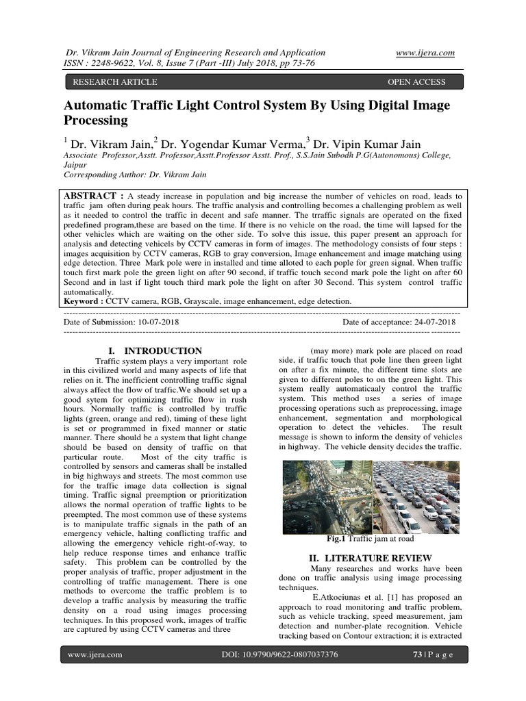 Automatic Traffic Light Control System B PDF | PDF | Traffic | Traffic ...