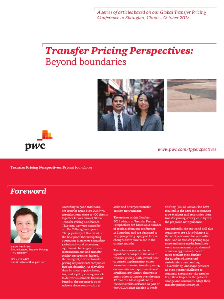 Pwc Transfer Pricing Beyond Bountries Pdf Taxes Audit