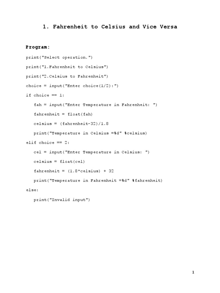 Python Lab Manual 2018 by K.Kesavapandian PDF Area Fahrenheit