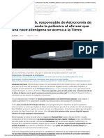 Abraham Loeb, Responsable de Astronomía de Harvard, Enciende La Polémica Al Afirmar Que Una Nave Alienígena Se Acerca A La Tierra - Ciencia