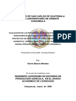 Evaluacion de Los Proyectos de Plantaciones y Sistemas Agroforestales