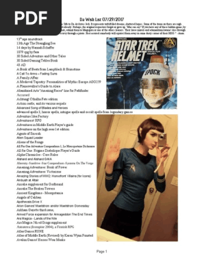 Wish list