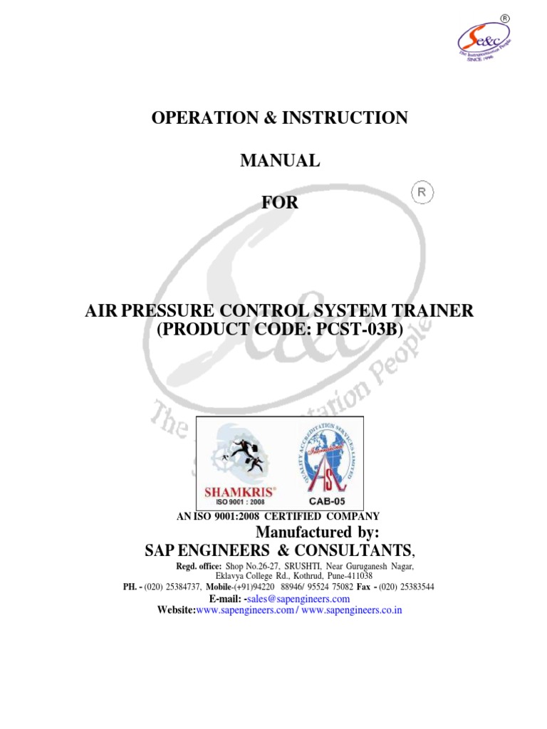 Air Pressure Control System Manual | PDF | Control Theory | Valve