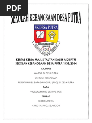 Kertas Kerja Majlis Tautan Aidilfitri Pdf