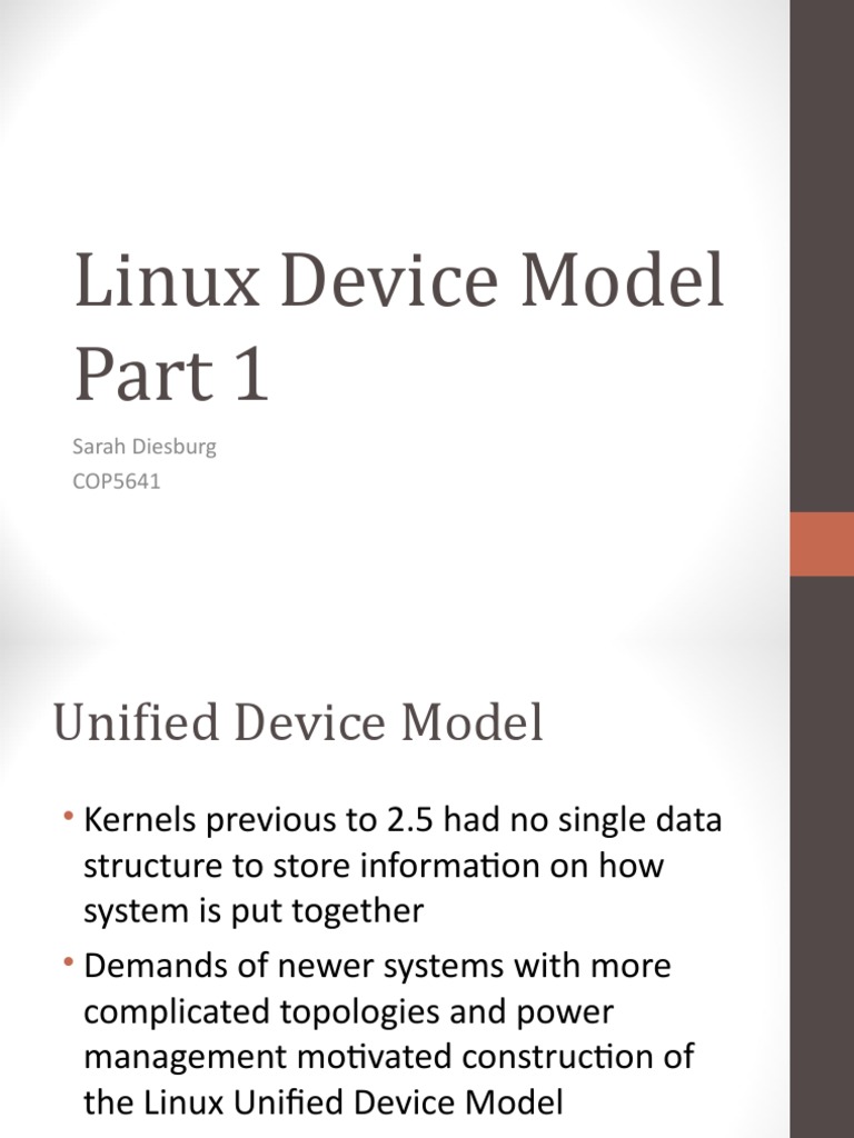 Linux Device Model | PDF | Object (Computer Science) | Kernel ...
