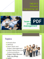 TME3413 Software Engineering Lab: Team Work & Project Management