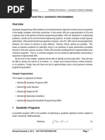 Chapter 2: Quadratic Programming