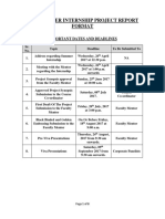 Mms Summer Internship Project Report Format: Important Dates and Deadlines