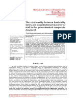 The Relationship Between Leadership Styles and Organizational Maturity of Staff in The Petrochemical Complex in Assaluyeh