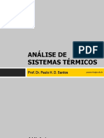 Análise de Sistemas Térmicos: Prof. Dr. Paulo H. D. Santos