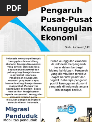 Berikut ini yang merupakan pengaruh positif pusat-pusat keunggulan ekonomi terhadap transportasi ada