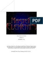 Master Of Elements Design Document