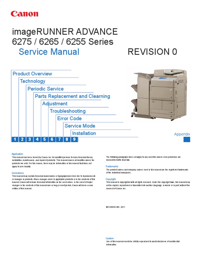 ImageRUNNER+ADVANCE+6275+6265+6255-SM-EN Other R0 | PDF.