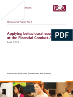 Applying Behavioral Economics in The Financial Conduct Authority PDF