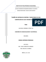 Diseño de sistema de control y monitoreo de una subestación de alta tensión eléctrica