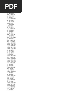 Words Most Used in French, PDF