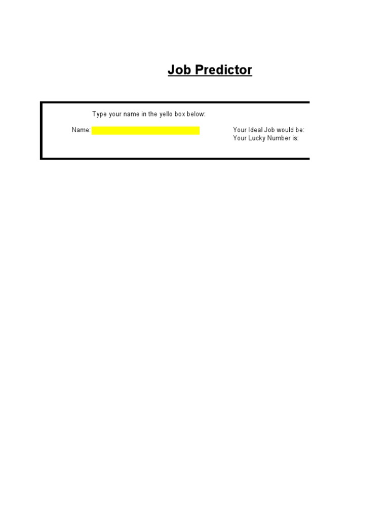Job Predictor Tool for Career Insights | PDF