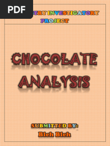 Best Chemistry Investigatory Project - Class XI & XII - Chocolate Analysis