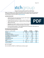 4Q 2018 Match Group Earnings Release