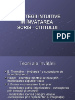 Strategii Intutive, Scris-Citit