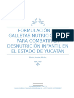 Formulación de galletas nutricionales para combatir la desnutrición infantil en Yucatán