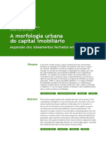 A Morfologia Urbana Do Capital Imobiliário Expansão Dos Loteamentos Fechados em Taubaté-SP