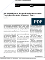 A Comparison of Surgical and Conservative Treatment in Ankle Ligament Tears