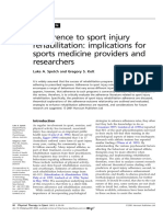 Adherence To Sport Injury Rehabilitation