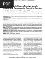 Effects of Stretching On Passive Muscle Tension and Response To Eccentric Exercise