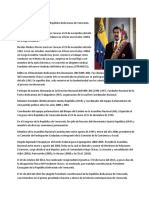 Biografía Del Presidente de La República Bolivariana de Venezuela Nicolás Maduro Moros