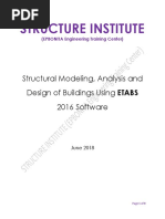 Structure Institute: Structural Modeling, Analysis and Design of Buildings Using ETABS 2016 Software