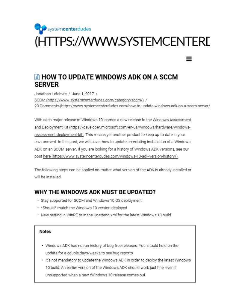 How To Update Your ADK Branch Level PDF Windows 10 Microsoft Windows