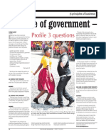 The Role of Government - : Profile 3 Questions