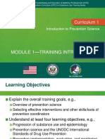 Training Introduction: Curriculum 1 Curriculum 1