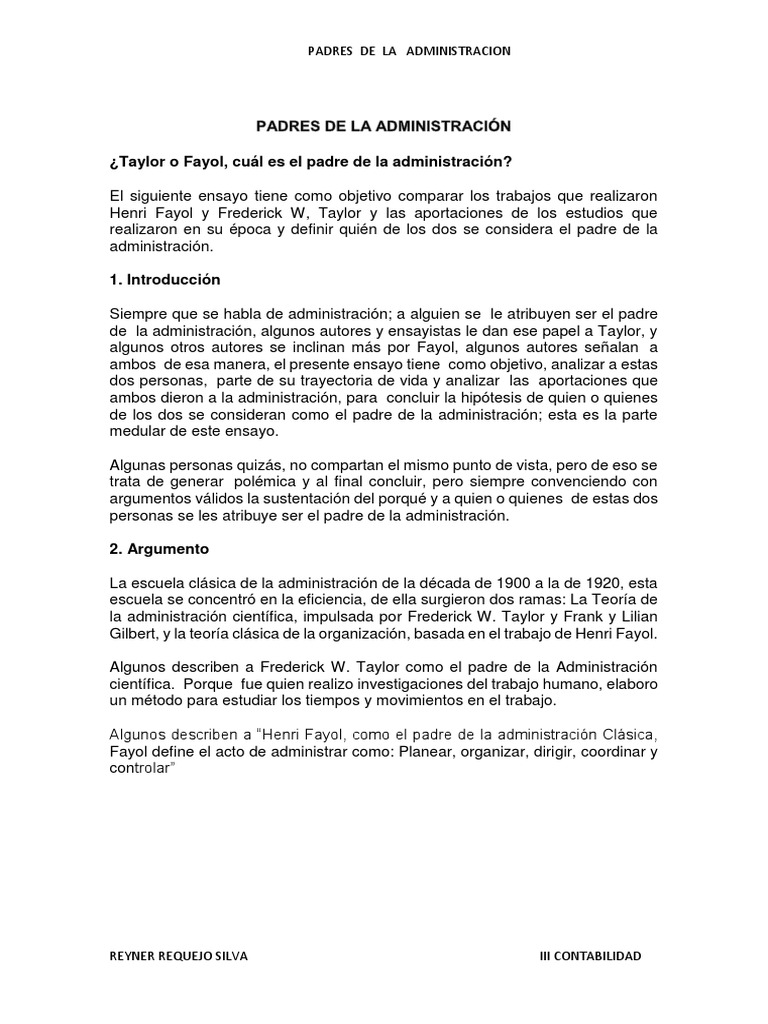 Padre de La Administración | PDF | Business | Economias