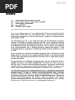Delaware Autism Program Memo to Christina School District Board of Education