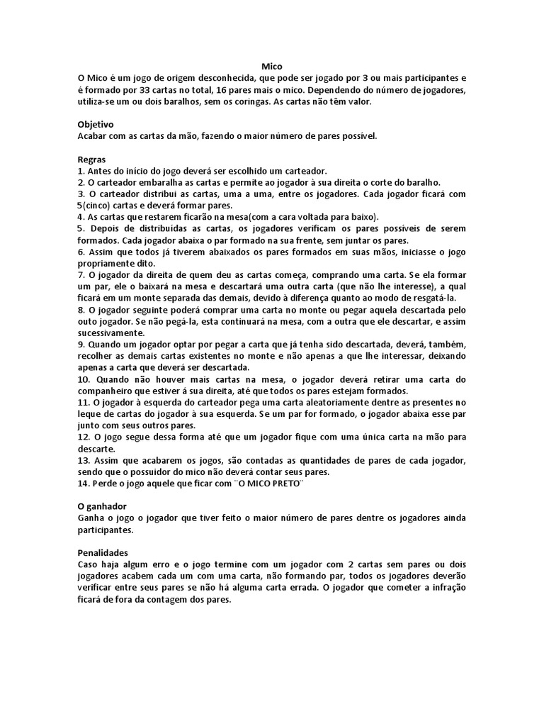 Regras Oficiais Do Jogo UNO, PDF, Lazer