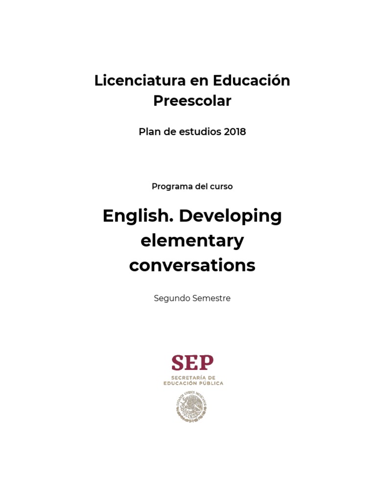 Developing Elementary Conversations | PDF | Educational