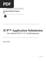 ICP™ Application Submission: User Guide For API 571, 577 and 580 Applicants