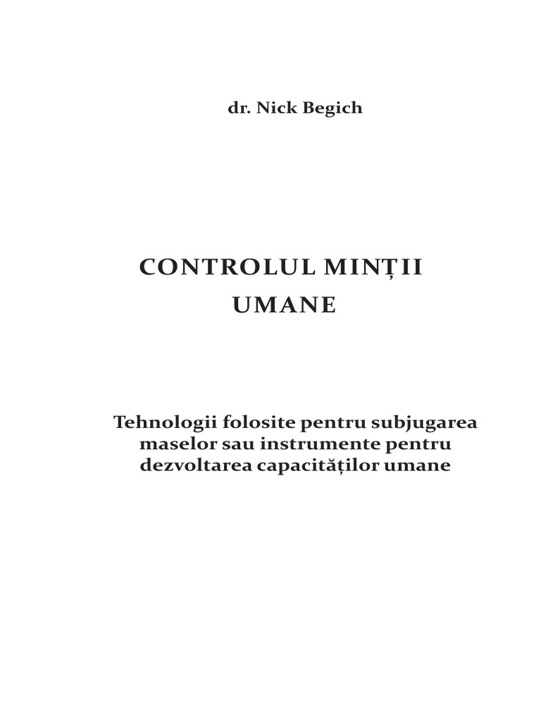 Controlul Mintii Umane PDF | PDF