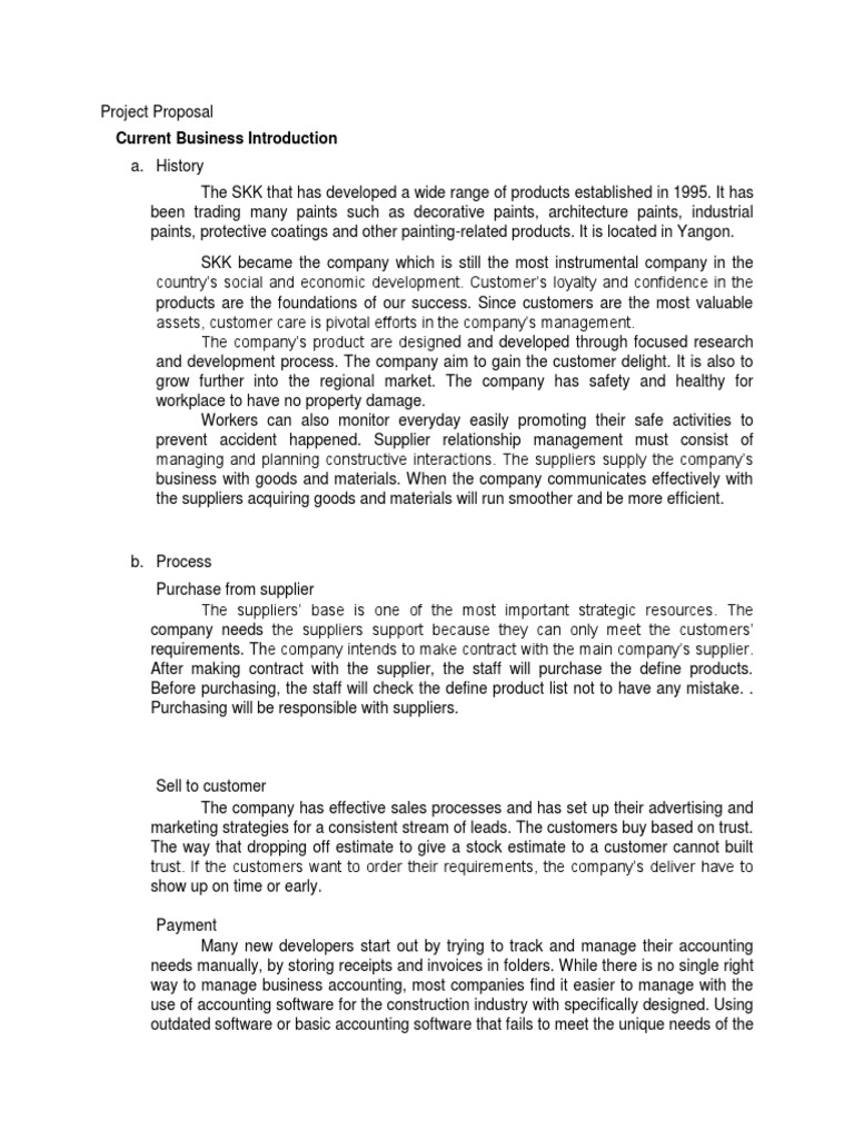 Current Business Introduction | PDF | Software Development Process ...