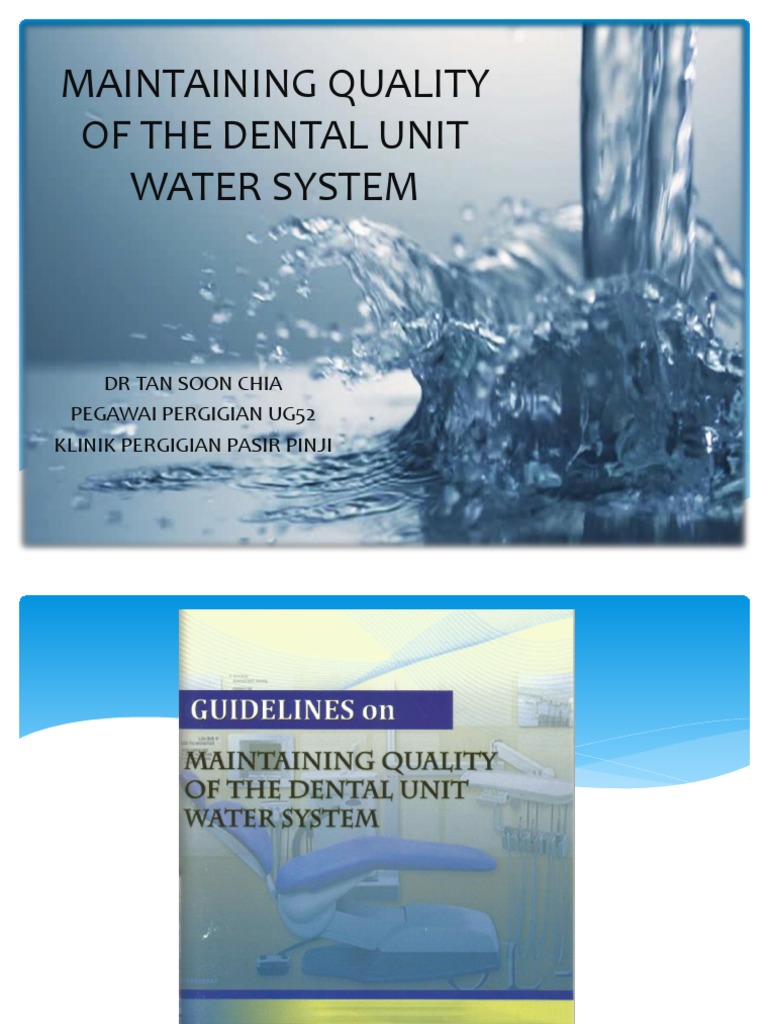 MAINTAINING QUALITY OF THE DENTAL UNIT WATER SYSTEM.pptx Disinfectant
