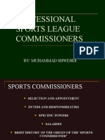 Sports Commissioners Roles & Responsibilities