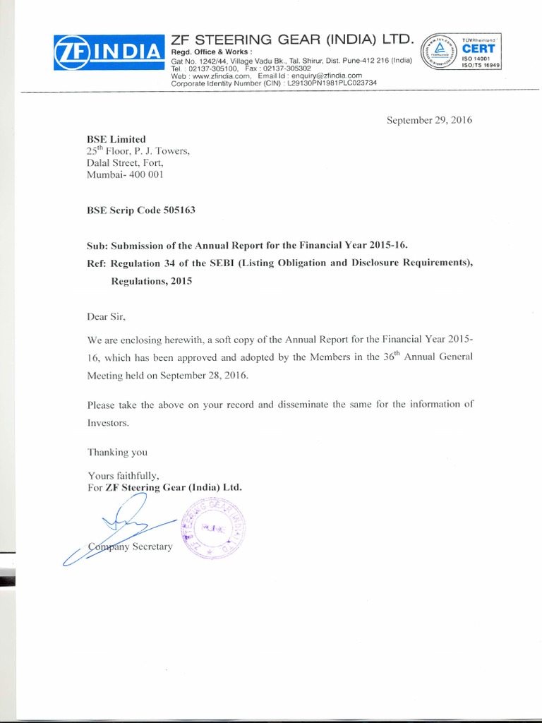 ZF 2016 PDF Board Of Directors Employee Benefits