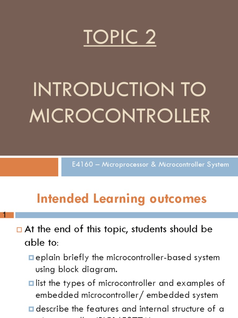 Introduction to Microcontrollers and PIC16F877A | PDF | Microcontroller ...