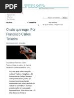 O Rato Que Ruge. Por Francisco Carlos Teixeira - TIJOLAÇO _ “a Política, Sem Polêmica, é a Arma Das Elites.”