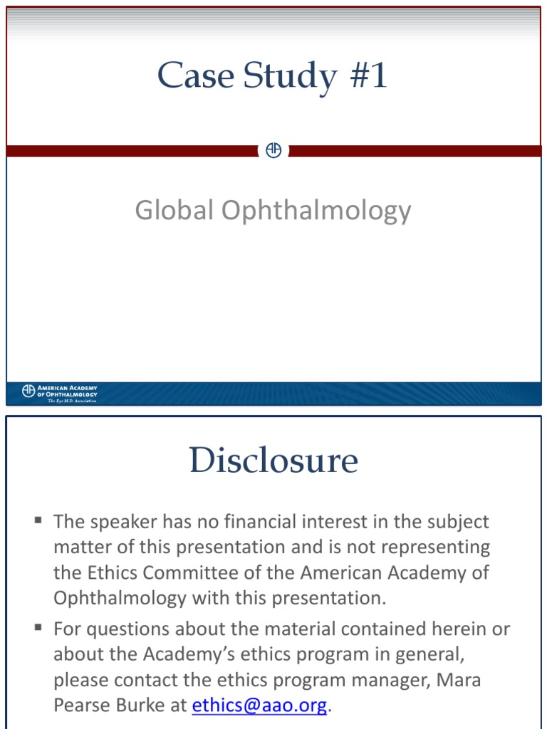 Ethics in Global Ophthalmology Case Study | PDF | Ophthalmology ...