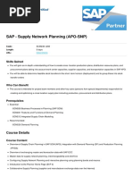 Supply Network Planning APO SNP